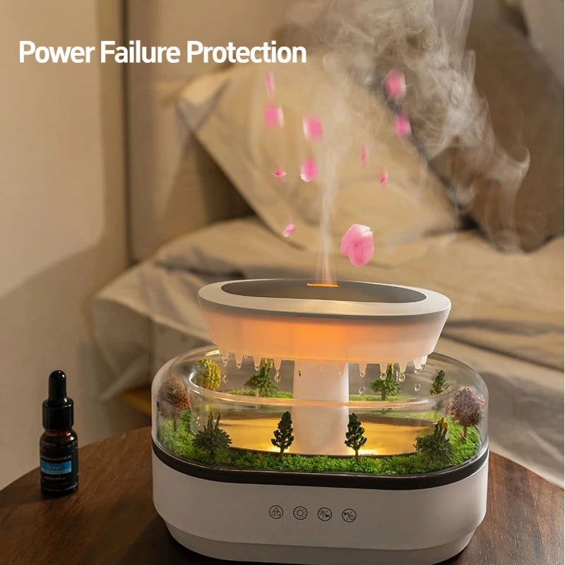 Nouveau Diffuseur d’Arômes Goutte de Pluie – Humidificateur LED Relaxant & Brume Silencieuse